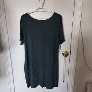 Old Navy dark green ribknit dress XL petite NWT